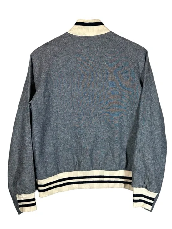 GOLDEN BEAR BY J.CREW Men’s Medium Grey Blue Bomber Jacket Raglan Sleeves - Picture 10 of 10